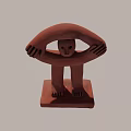 Decorative Ornament Set with Terracotta Human Figurine Double Hands Design Minimalist Home Tabletop Decoration