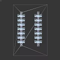 Metal Connector Modules On Black Base With Multiple Ports And Structured Design