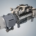 Heavy Duty Industrial Diesel Engine With Turbine Multiple Cylinders And Metal Components