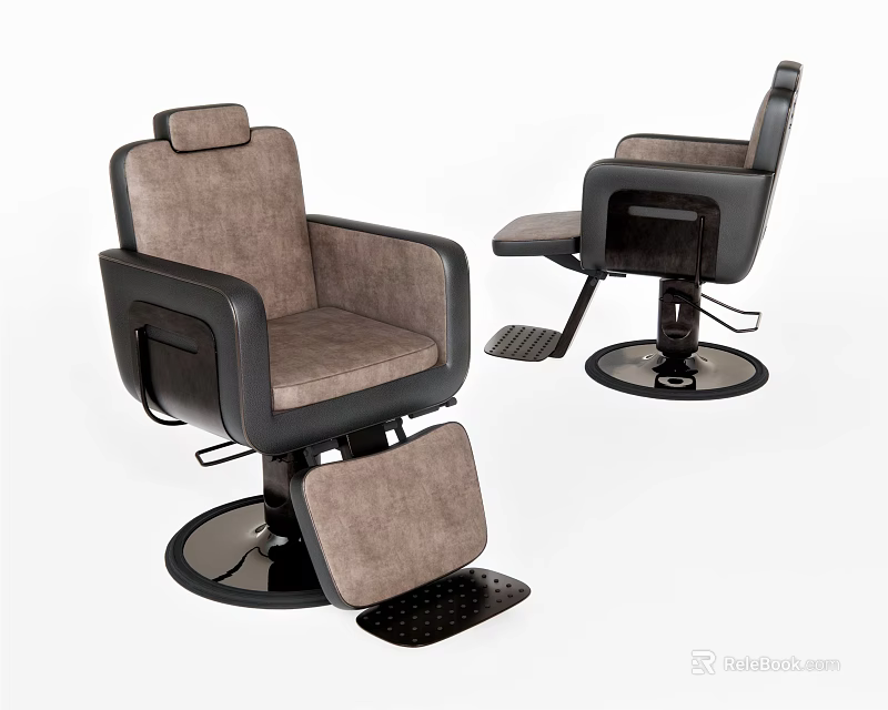 Massage Chair With Ergonomic Reclining Back Adjustable Footrest And Rotating Base 3d model 
