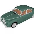 Vintage Green Classic Car Featuring Sleek Body Design And Chrome Accents