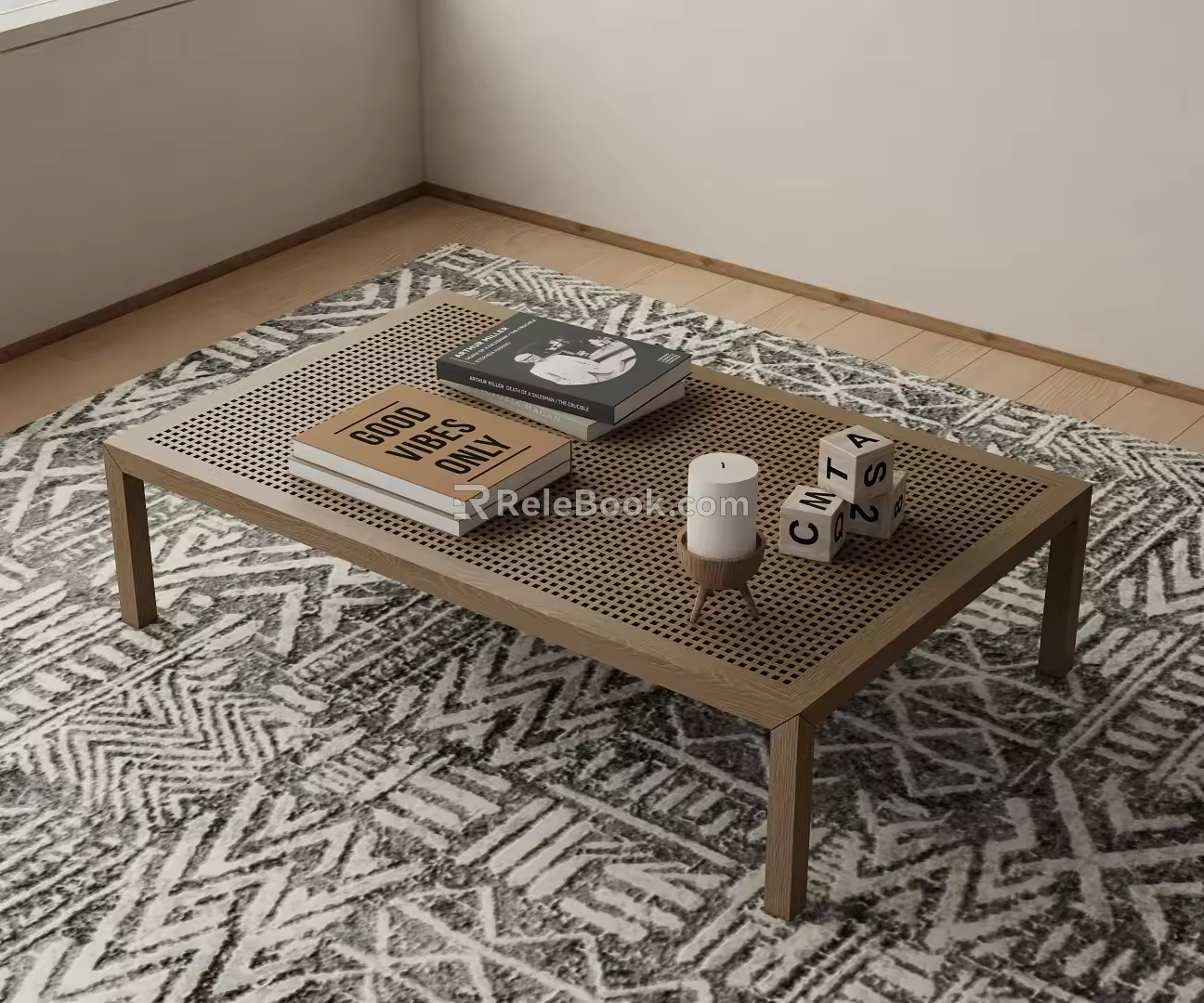 Modern Coffee Table Rectangular Coffee Table 3d model