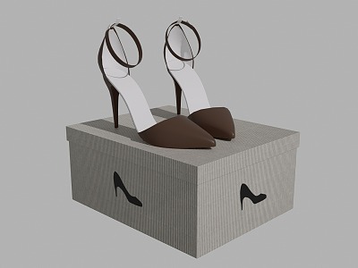 Modern high-heeled shoes 3d model