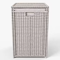 Woven Rattan Storage Basket with Natural Brown Finish and Secure Lid Design