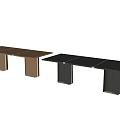 Maurice dining table solid wood dining table 3d model