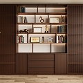 New Chinese-style Bookcase Decorative Cabinet 3d model