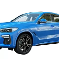 Blue BMW Coupe Style SUV With Sleek Design Black Wheels And Front Grille
