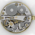Intricate Clock Mechanism Interior With Interlocking Gears And Metal Components 3d model