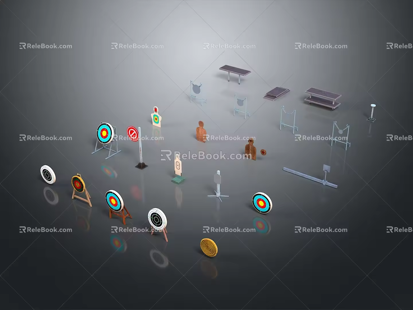 Arrow Target Arrow Target Wood Target Arena Archery Target Gun Target Shooting Military Military Items 3d model