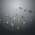 Arrow Target Arrow Target Wood Target Arena Archery Target Gun Target Shooting Military Military Items 3d model