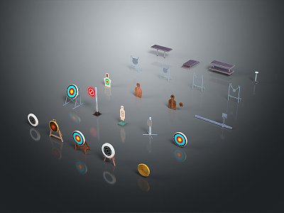 Arrow Target Arrow Target Wood Target Arena Archery Target Gun Target Shooting Military Items 3d model