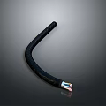Black Electrical Cable With Colored Cores And Flexible Rubber Sheath
