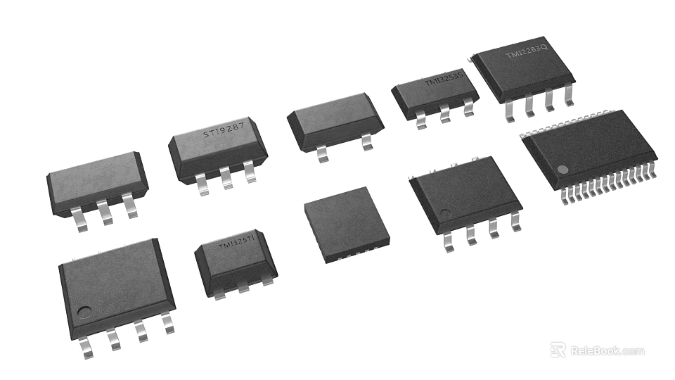 Industrial Equipment Electronic Components Featuring Integrated Circuits Various Sizes And Pin Designs 3d model 
