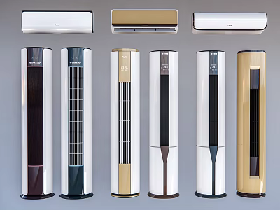 Modern Air Conditioner Fans With Wall Mounted And Floor Standing Designs 3d model