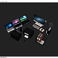 Essential Office Supplies Including Laptops Desktop Computers Printers Cameras Books Folders And USB Drives