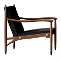 Modern Accent Chair With Wooden Frame Tufted Backrest And Dark Cushion