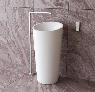 Modern vertical sink toilet basin 3d model