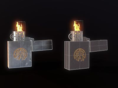 Modern Lighter Modern Realistic Lighter Fire Life Supplies 3d model