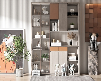 Modern bookcase 3d model