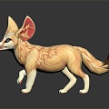 Modern fox ear fox desert fox big ear small fox cartoon fox 3d model