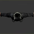 3D Character Model Wearing Dark Jacket Green Pants With Red Hands On Gray Background