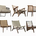 Various Modern Outdoor Chairs with Rattan Wooden and Fabric Designs for Garden and Patio Use