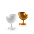 White and Gold Bird Shaped Vases with Fresh Flowers Decorative Flat and Tall Base Design