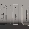 Modern Glass Shower Sauna Enclosures With Three Different Styles And Fixtures