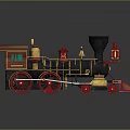 Vintage Steam Train Model With Red Black Gold Details Classic Wheels And Decorative Chimney