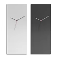 Minimalist Wall Clocks with Light and Dark Gray Backgrounds and Black Red Hands