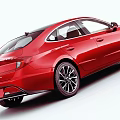 Red Hyundai Car With Modern Sleek Body Design And Alloy Wheels