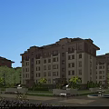 Elegant Multi Story Residential Building With Landscaped Gardens And Large Windows