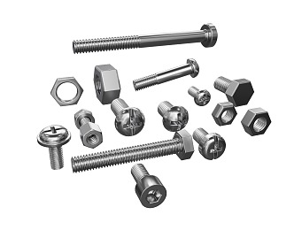 modern screw nut 3d model