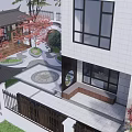New Chinese Courtyard Garden 3d model