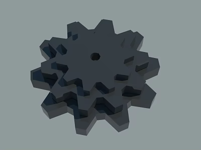 3D Rendered Toothed Mechanical Gear With Central Hole And Industrial Structure 3d model