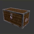 Classic Wooden Storage Trunk With Durable Metal Trim Secure Lock And Convenient Handle