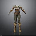 Woman Wearing White Brown Long Sleeve Top Belted Waist Textured Pants Brown Knee High Boots