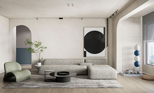 modern living room 3d model