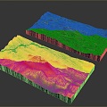 Geography, topography, mountain shape, ridge, ridge, valley, mountain range, canyon, geomorphology, mountain peak, mountain body 3d model