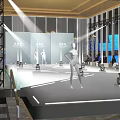 Heartland Themed Event Stage With Mannequins And Lighting