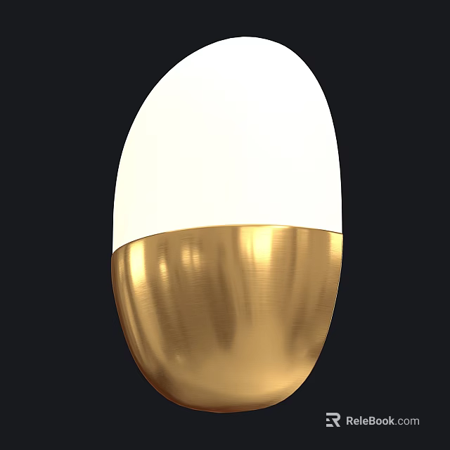 Modern Elegant White and Gold Metal Wall Lamp for Home Interior Decor 3d model 