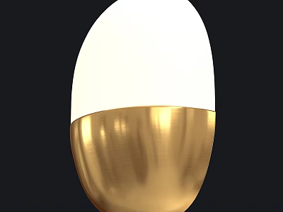 Modern Elegant White and Gold Metal Wall Lamp for Home Interior Decor 3d model