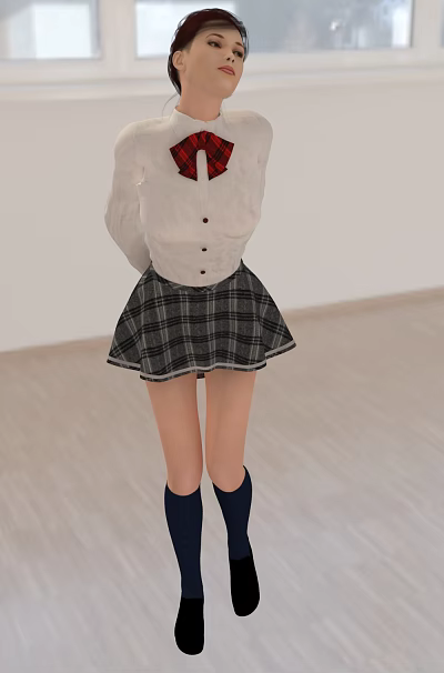 Modern Woman Female Student 3d model