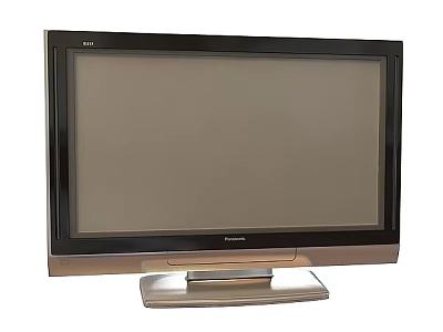 Panasonic Flat Screen Television Featuring Black Frame And Silver Base Design 3d model