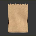 Brown Kraft Paper Bag With Scalloped Edge For Everyday Household Use