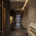 Hotpot Restaurant Modern Interior Design With Wooden Partitions Stone Countertops And Green Plants