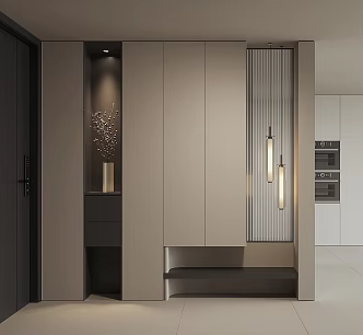Modern household shoe cabinet 3d model