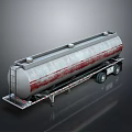 Functional Tanker Trailer Vehicle for Liquid Transport with Modern Industrial Design Features