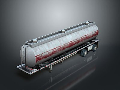 Oil tank storage tank car game items 3d model