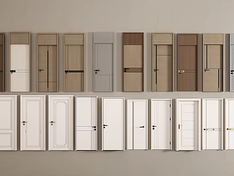Door combination French door combination swing door 3d model